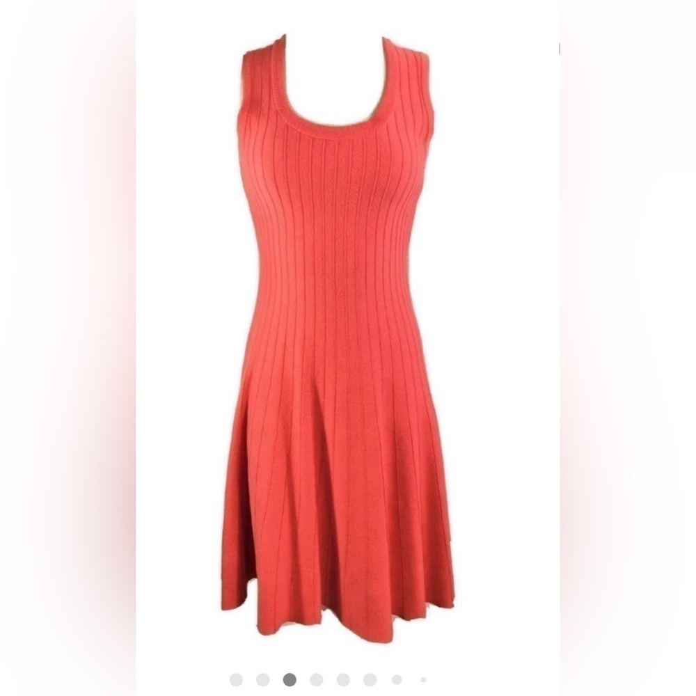 NIC+ZOE Vibrant Coral Midi Dress